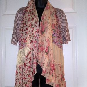 Awake Couture Pull Over Blouse Lightweight Size Large